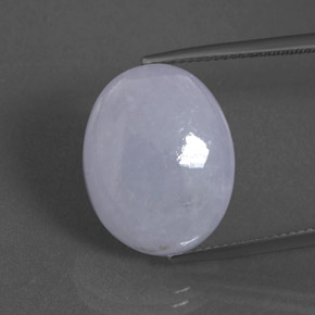 Jadeíta azul natural de 16,47 ct, corte óvalo, opaco