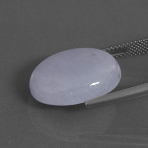 Jadeíta azul natural de 16,47 ct, corte óvalo, opaco