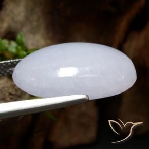 Jadeíta Gris natural de 12.95 ct, Ovalada, Translúcido