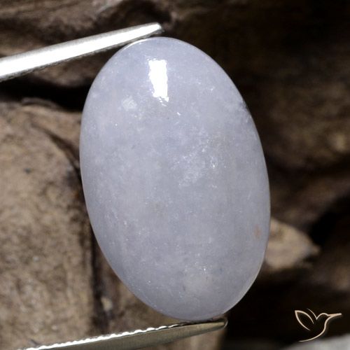 Jadeíta Gris natural de 12.56 ct, Ovalada, Translúcido