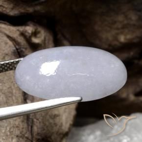 Jadeíta Gris natural de 12.56 ct, Ovalada, Translúcido