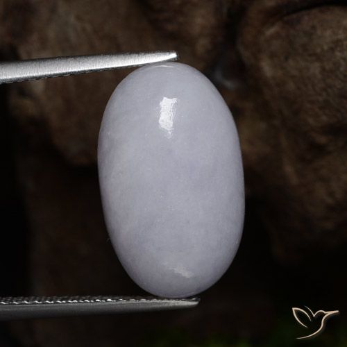 12.39ct Natural Gris Jadeíta, Ovalada, Opaco