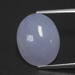 Jadeíta azul natural de 10,61 ct, corte óvalo, opaco