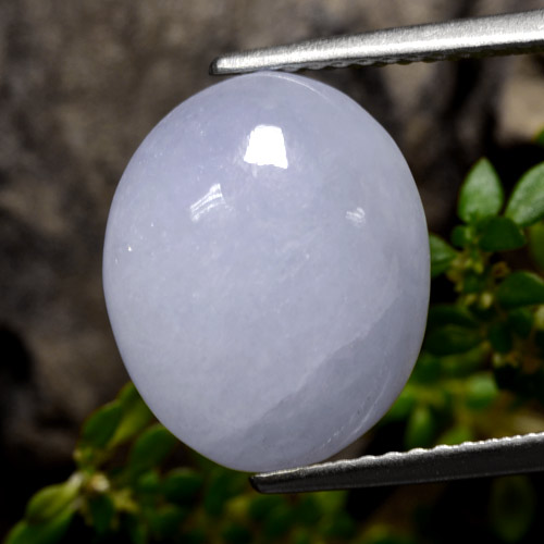 Jadeíta violeta natural de 6,65 ct, corte óvalo, opaco