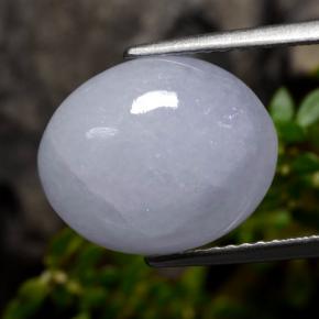 Jadeíta violeta natural de 6,65 ct, corte óvalo, opaco