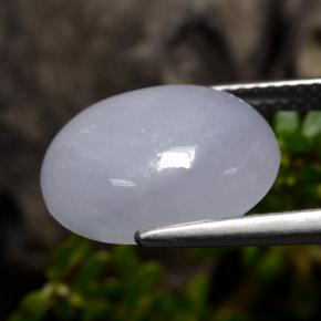 Jadeíta violeta natural de 6,65 ct, corte óvalo, opaco