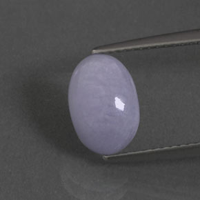 Jadeíta azul natural de 2,33 ct, corte óvalo, opaco