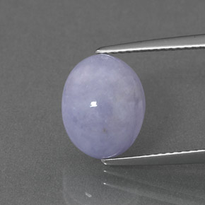 Jadeíta azul natural de 4,96 ct, corte óvalo, opaco
