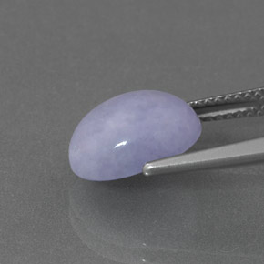 Jadeíta azul natural de 4,96 ct, corte óvalo, opaco