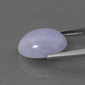 Jadeíta azul natural de 5,54 ct, corte óvalo, opaco