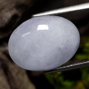 Jadeíta violeta natural de 8,63 ct, corte óvalo, opaco