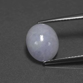 Jadeíta azul natural de 3,51 ct, corte óvalo, opaco