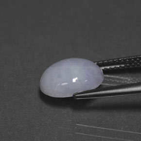 Jadeíta azul natural de 3,51 ct, corte óvalo, opaco