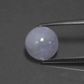 Jadeíta Lavanda natural de 3.06 ct, Corte Redondo, Opaco