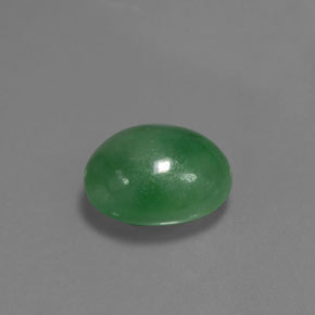 Jadeíta verde natural de 3,66 ct, corte óvalo, translúcido