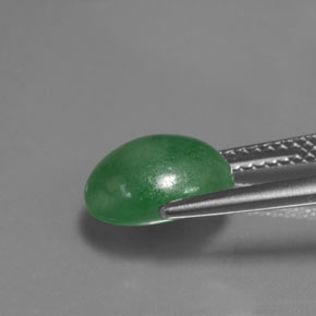 Jadeíta verde natural de 3,66 ct, corte óvalo, translúcido