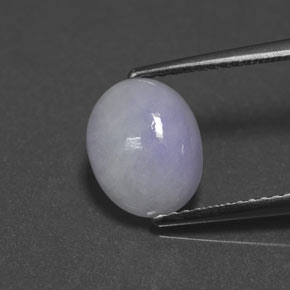 Jadeíta azul natural de 2,55 ct, corte óvalo, opaco