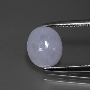 Jadeíta azul natural de 2,76 ct, corte óvalo, opaco