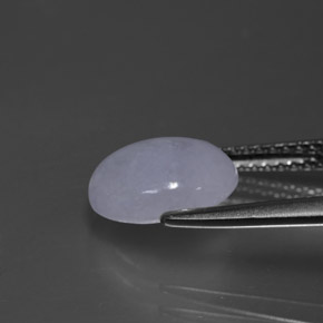 Jadeíta azul natural de 2,76 ct, corte óvalo, opaco