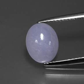 Jadeíta azul natural de 2,90 ct, corte óvalo, opaco