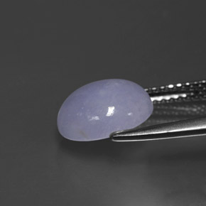 Jadeíta azul natural de 2,90 ct, corte óvalo, opaco