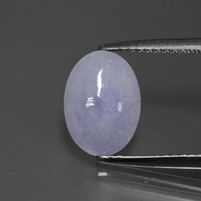 Jadeíta azul natural de 1,99 ct, corte óvalo, opaco