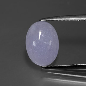 Jadeíta azul natural de 2,07 ct, corte óvalo, opaco