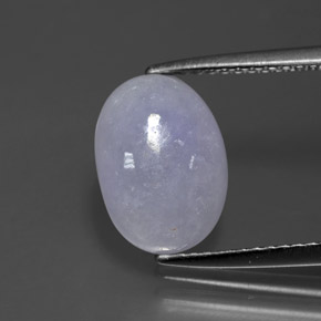 Jadeíta azul natural de 3,28 ct, corte óvalo, opaco