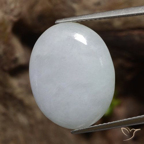 12.74ct Natural Verde claro Jadeíta, Ovalada, Translúcido
