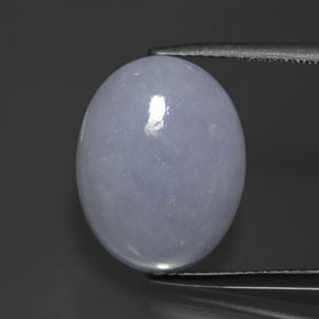 Jadeíta azul natural de 12,87 ct, corte óvalo, opaco