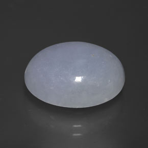 Jadeíta azul natural de 12,87 ct, corte óvalo, opaco