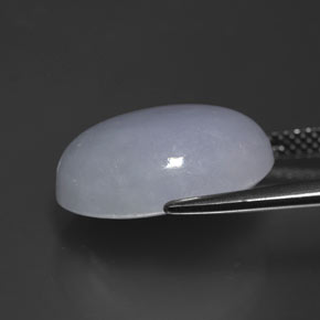 Jadeíta azul natural de 12,87 ct, corte óvalo, opaco