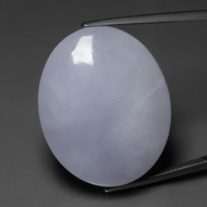 Jadeíta azul natural de 53,76 ct, corte óvalo, opaco
