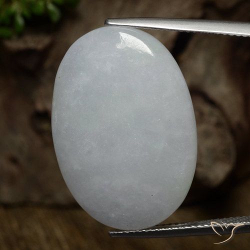 32.57ct Natural Verde medio Jadeíta, Ovalada, Translúcido