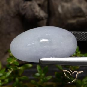 Jadeíta Verde claro natural de 12.71 ct, Ovalada, Opaco