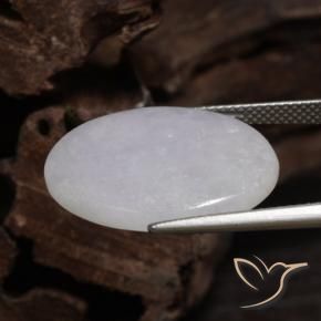 Jadeíta Gris natural de 15.11 ct, Ovalada, Translúcido