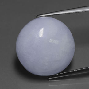 Jadeíta azul natural de 16,21 ct, corte redondo, opaco