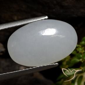 Jadeíta Verde medio natural de 7.83 ct, Ovalada, Translúcido