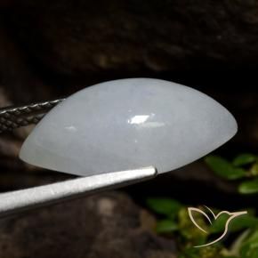 Jadeíta Verde claro natural de 6.90 ct, Marquesa, Translúcido
