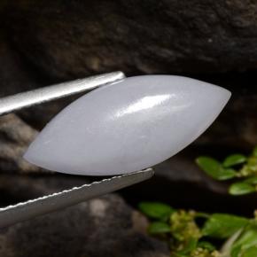 Jadeíta gris natural de 5,21 ct, marquesa, translúcido