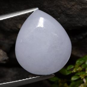 Jadeíta violeta natural de 12,96 ct, en forma de pera, translúcido
