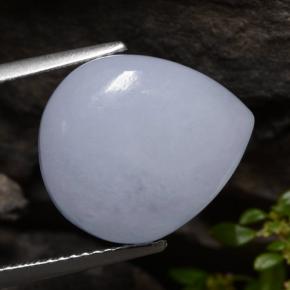 Jadeíta violeta natural de 12,96 ct, en forma de pera, translúcido