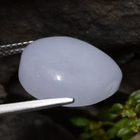 Jadeíta violeta natural de 12,96 ct, en forma de pera, translúcido