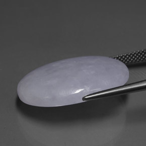 Jadeíta azul natural de 20,64 ct, corte óvalo, translúcido