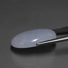 Jadeíta azul natural de 14,80 ct, corte óvalo, translúcido
