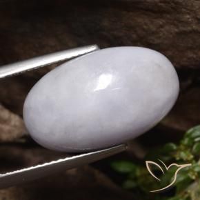 Jadeíta Gris natural de 14.38 ct, Ovalada, Translúcido