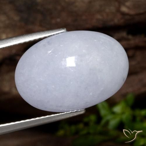 Jadeíta Violeta claro natural de 13.06 ct, Corte Óvalo, Translúcido