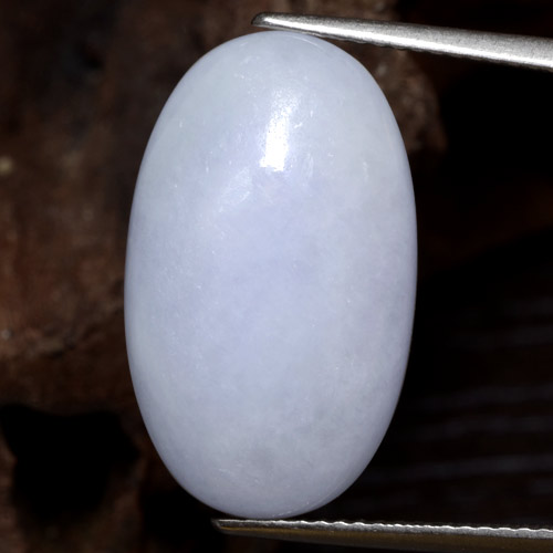 Jadeíta Violeta claro natural de 14.33 ct, Corte Óvalo, Opaco