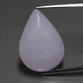 Jadeíta azul natural de 11,48 ct, en forma de pera, translúcido