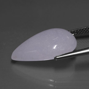 Jadeíta azul natural de 11,48 ct, en forma de pera, translúcido